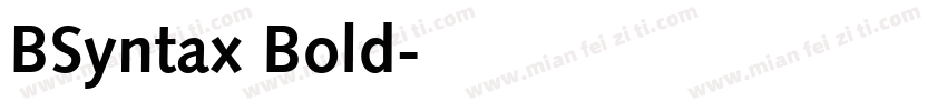 BSyntax Bold字体转换